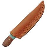 Wood & Turquoise Hunter Knife with Sheath SKU 203459