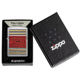 Zippo Woodgrain Design Brushed Chrome Windproof Lighter
