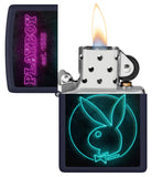 Zippo Playboy Neon Design Navy Matte Windproof Lighter