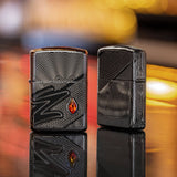 Zippo Z Crystal Armor® High Polish Black Windproof Lighter