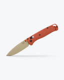 Benchmade Bugout AXIS Lock Knife CPM-S30V Stainless Steel Blade/Rust Orange Grivory Handle SKU 535TN-10
