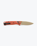 Benchmade Bugout AXIS Lock Knife CPM-S30V Stainless Steel Blade/Rust Orange Grivory Handle SKU 535TN-10