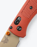 Benchmade Bugout AXIS Lock Knife CPM-S30V Stainless Steel Blade/Rust Orange Grivory Handle SKU 535TN-10