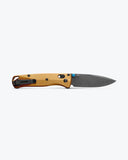 Benchmade Bugout AXIS Lock Knife Black DLC Battlewash M390 Premium SS Blade/Burnt Brass Alum. Handle SKU 535BK-07