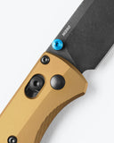 Benchmade Bugout AXIS Lock Knife Black DLC Battlewash M390 Premium SS Blade/Burnt Brass Alum. Handle SKU 535BK-07
