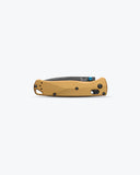 Benchmade Bugout AXIS Lock Knife Black DLC Battlewash M390 Premium SS Blade/Burnt Brass Alum. Handle SKU 535BK-07