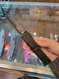 Microtech Combat Troodon Gen III Tactical OTF Knife Black Double Edge Dagger Blade/Black Aircraft Alum. Handle SKU 1142-1T