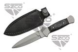 Black Pakkawood Boot Knife with Sheath SKU 203403