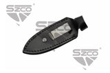 Black Pakkawood Boot Knife with Sheath SKU 203403