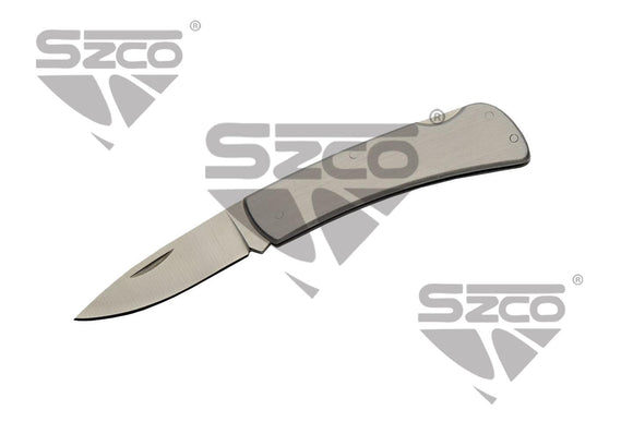 Stainless Steel Lookback Folding Pocket Knife SKU 210057-3