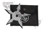 4" 5 Point Silver Throwing Star w/Sheath SKU 210767