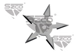 4" 5 Point Silver Throwing Star w/Sheath SKU 210767