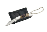 2" Keychain Folding Pocket Knife with Bone Handle SKU 210950