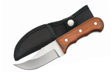 Short Full Tang Skinner Knife w/Sheath Satin Finish Stainless-Steel Blade/Pakkawood Handle SKU 211129