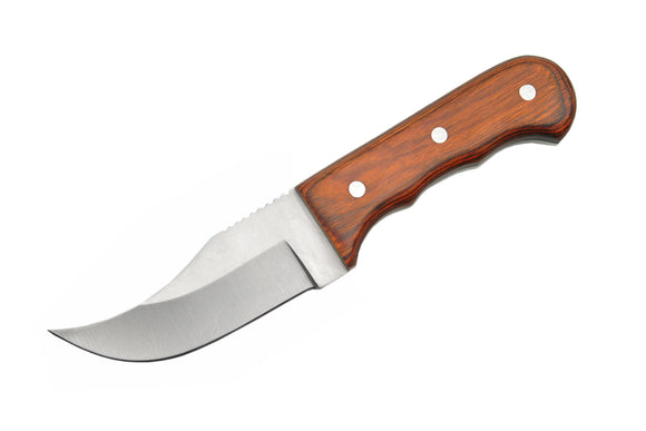 Short Brown Wood Skinner with Sheath SKU 211129