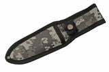 Boot Knife w/Camo Sheath Black Stainless-Steel Blade/Black ABS Handle SKU 211459-CM