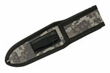Boot Knife w/Camo Sheath Black Stainless-Steel Blade/Black ABS Handle SKU 211459-CM