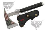 Rite Edge 12" Old Glory Axe w/Sheath 3D Print SS Blade/Black Wood Handle SKU 211572