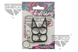 Claws Cat Ears Self Defense Keychain Black SKU 211643-BK