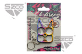 Claws Cat Ears Self Defense Keychain Rainbow SKU 211643-RB