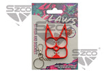 Claws Cat Ears Self Defense Keychain Red SKU 211643-RD