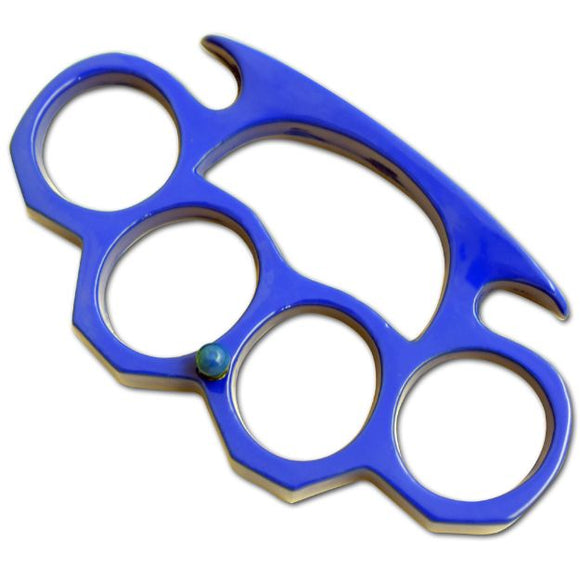 Blue Marble Color Flat Edge Knuckles Belt Buckle/Paperweight SKU: KT-001M-BL