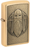 Zippo Odin Emblem Brushed Brass Windproof Lighter