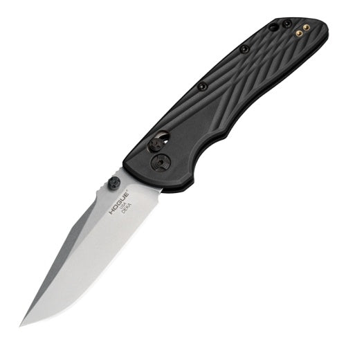 Hogue Deka ABLE Lock Knife Stonewash CPM-MagnaCut Steel Clip Point Blade/Black Polymer Handle SKU 24379