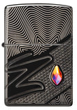 Zippo Z Crystal Armor® High Polish Black Windproof Lighter