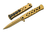 Straight Handle Folding Knife SKU 300381-GD