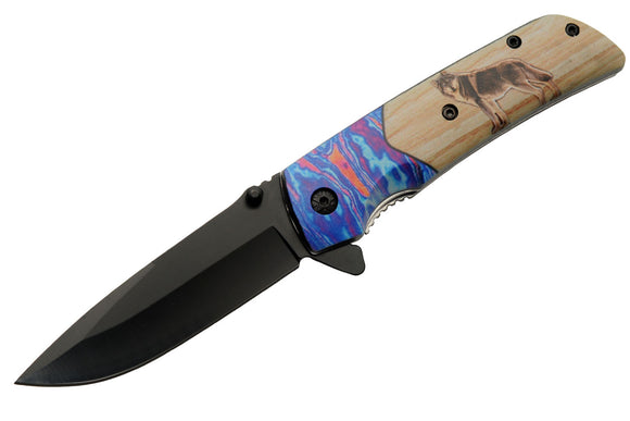 Rite Edge Voodoo Wolf Assist Open Knife SKU 300564-WF