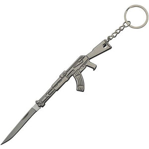 4" Slayer Gun Folding Knife Keychain SKU 211384-1