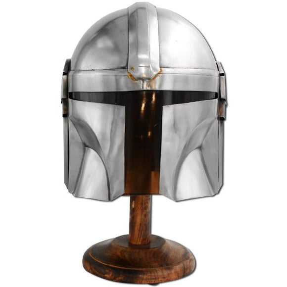 Medieval Warrior Mandalorian Helmet 18-Gage Steel w/Stand SKU: TC-2200-MED