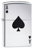 Lucky Ace - High Polish Chrome Zippo Lighter