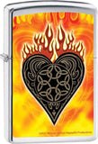 Celtic Flaming Heart - Street Chrome Zippo Lighter