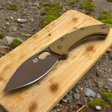 Stainless Steel Lockback Pocket Knife FRN Handle Fox Italy