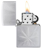 Zippo Luxury Leaf Design Satin Chrome Windproof Lighter