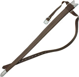 Medieval Warrior Handmade Late Middle Ages Hand and A Half Sword w/Sheath High Carbon Steel Blade/Leather Wrapped Wood Handle with Silver Cross Guard and Pommel 46" Overall SKU TC-5103