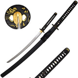 Snake Eye Warrior Classic Handmade Samurai Katana Razor Sharp 1045 High Carbon Steel Blade/Black Cord Wrapped Handle 40" Overall SKU SE-906-2