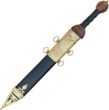 Medieval Warrior Roman Horatius Officer Gladius Sword w/Scabbard Stainless-Steel Blade/Wood Handle Pommel and Guard 31.5" Overall SKU TC-5514