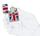 Zippo James Bond Union Jack Brushed Chrome Windproof Lighter