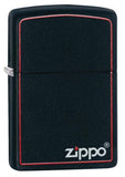 Black Matte W/ Logo - Zippo Lighter