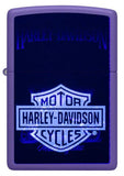 Harley Davidson Purple Matte Blacklight Zippo Lighter