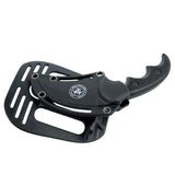 Zomb-War Boot Skinner Knife w/Sheath Black Serrated Steel Blade/Black Handle SKU 8172