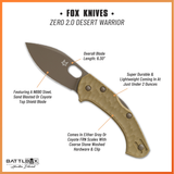 Stainless Steel Lockback Pocket Knife FRN Handle Fox Italy