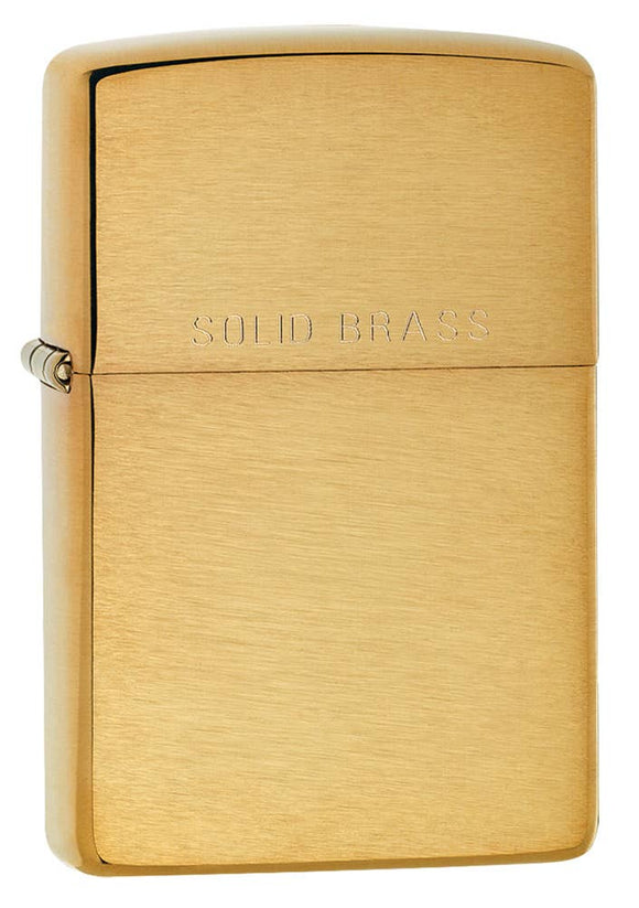 Zippo Classic Brushed Solid Brass Lighter SKU 204-000243