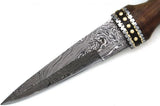 Wild Turkey Handmade Damascus Collection Dirk Sgian Dubh Knife SKU: DM-1076