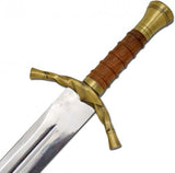 Medieval Warrior Fantasy Sword w/Leather Sheath 440 Stainless-Steel Blade/Wood Handle with Brass Pommel 40" Overall SKU WT-6001