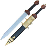 Medieval Warrior Roman Horatius Officer Gladius Sword w/Scabbard Stainless-Steel Blade/Wood Handle Pommel and Guard 31.5" Overall SKU TC-5514