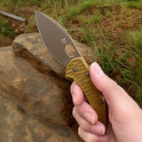 Stainless Steel Lockback Pocket Knife FRN Handle Fox Italy